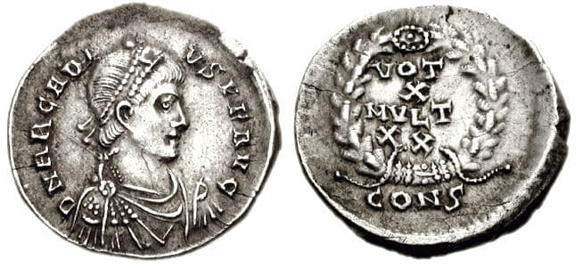 Constantinople RIC IX 87b Arcadius, AR siliqua, Constantinople