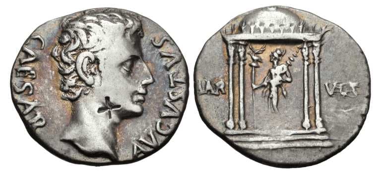 RIC 69a Augustus denarius