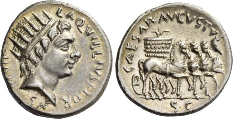 RIC 303 Augustus, AR Denarius