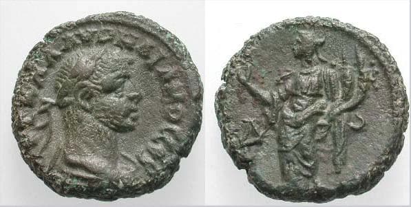 Alexandria milne 4376 Aurelian Potin Tetradrachm of Alexandria