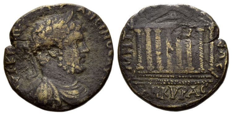 Ankyra Galatia Emporium 87, 390 Caracalla, AE27 of Ankyra, Galatia