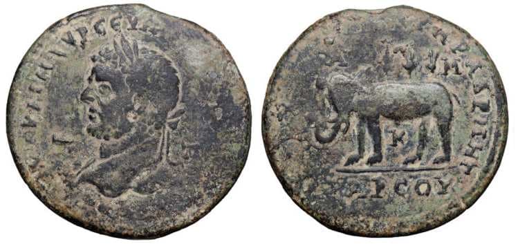 Tarsos SNG Cop 364 Caracalla, AE33 of Tarsos, Cilicia