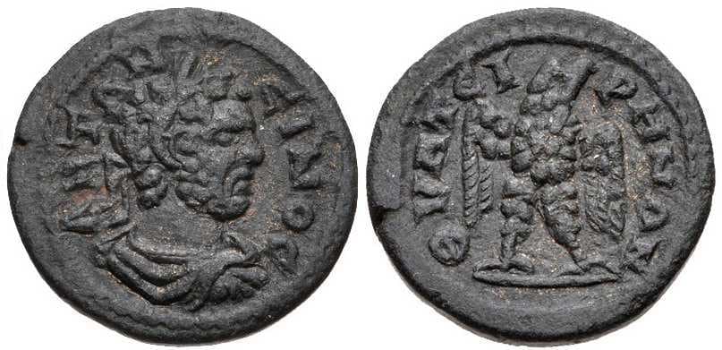 Thyateira SNG vA 3229 Caracalla AE15 of Thyateira, Lydia
