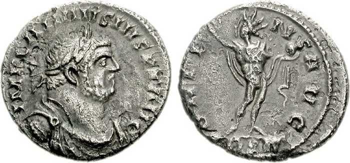 RIC 570 Carausius, AR denarius, London