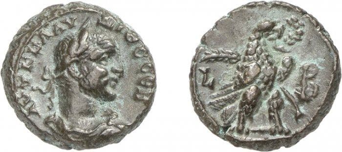 Alexandria Milne 4276 Claudius II, AE Potin tetradrachm of Alexandria, Egypt