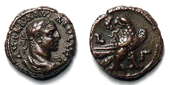Alexandria Milne 4287 Claudius II Potin Tetradrachm of Alexandria