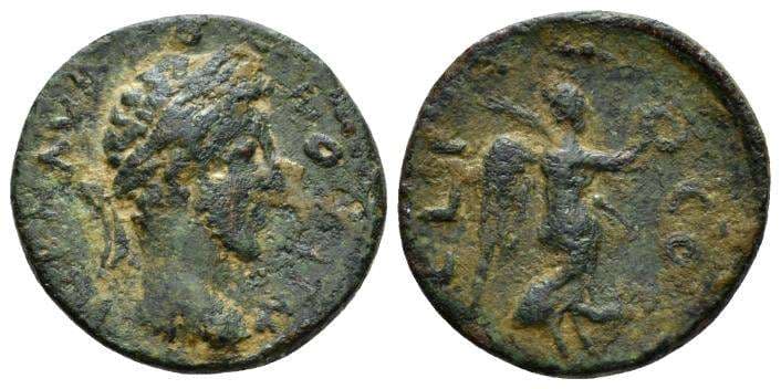 Corinth BMC 640 Commodus, AE18 of Corinth
