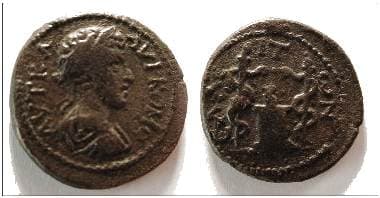 Elaea BMC 49 Commodus AE21 of Aeolis, Elaea