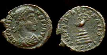 Siscia RIC VIII 241, E Symbol 5 Constans AE3