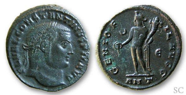 Antioch RIC VI 105 Constantine I, AE follis, Antioch, 308-309 AD