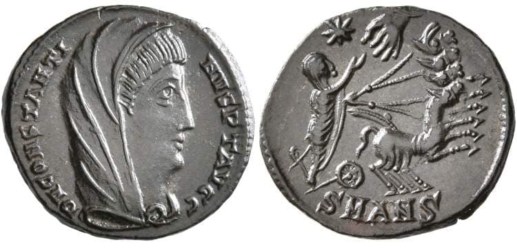 Antioch RIC VIII 37, S Constantine AE follis