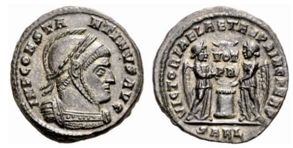 Arles RIC VII 191 Constantine AE follis