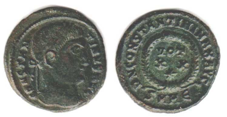 Heraclea RIC VII 60, E Constantine I, AE follis, Heraclea