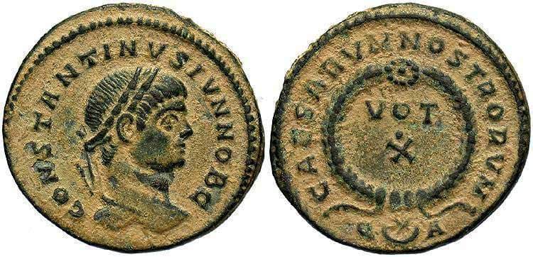 Arles RIC VII 245, Q Constantine II, AE follis