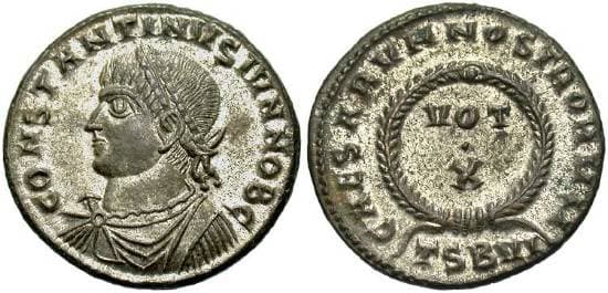 Thessalonica RIC VII 128 Constantine II Silvered AE3