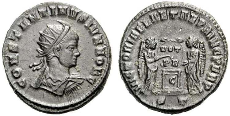 Ticinum RIC VII 95, S Constantine II, AE follis, Ticinum, AD 319
