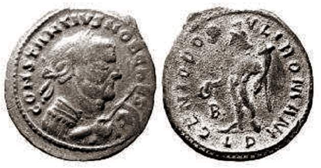 Lyons Constantius I, AE follis