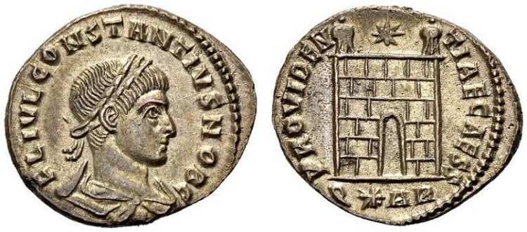 Arles RIC VII 275 Constantius II, AE follis of Arles