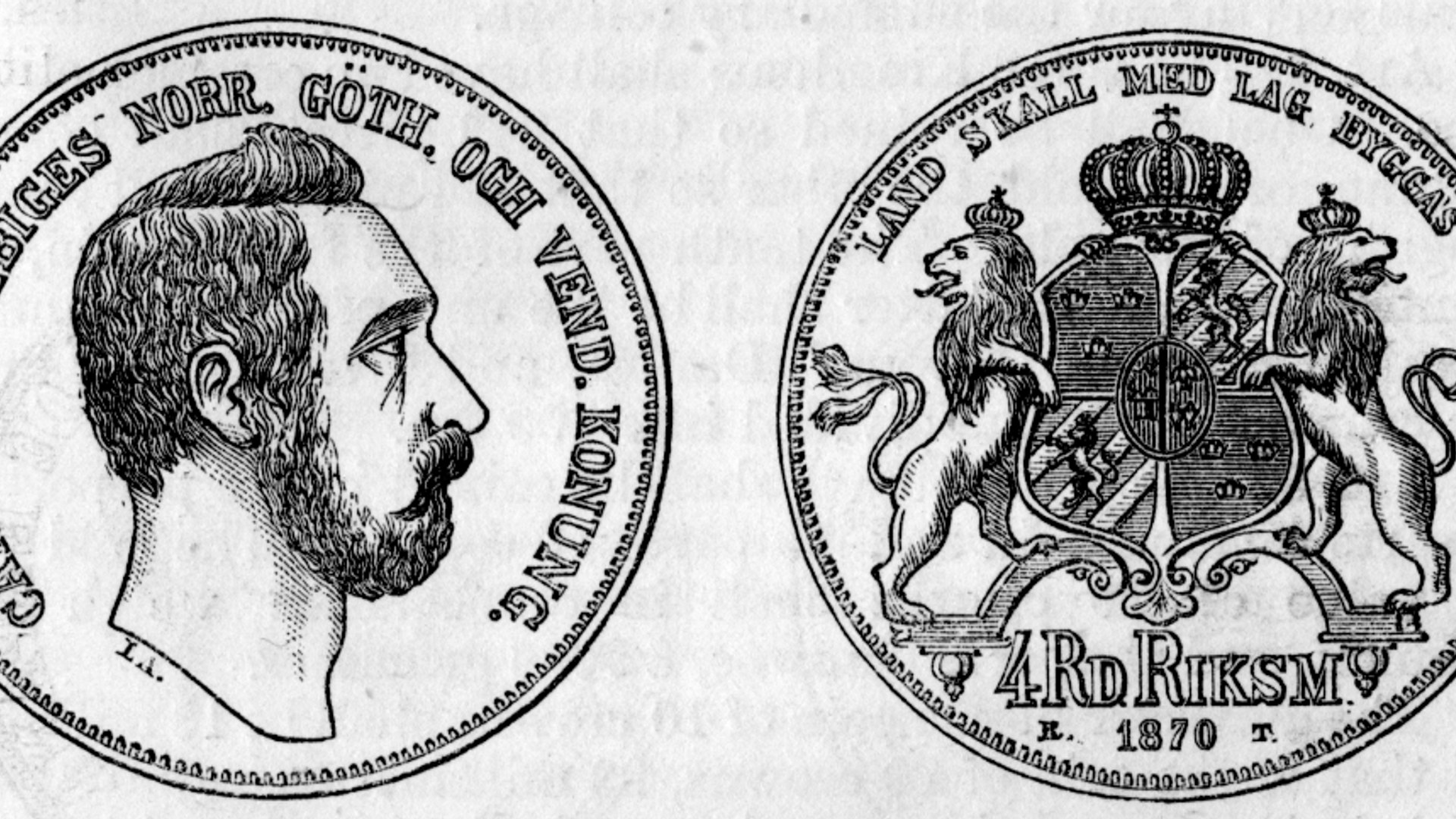 スウェーデン グスタフ3世 リクスダーレル 1776年銀貨｜北欧貴金属コインの傑作